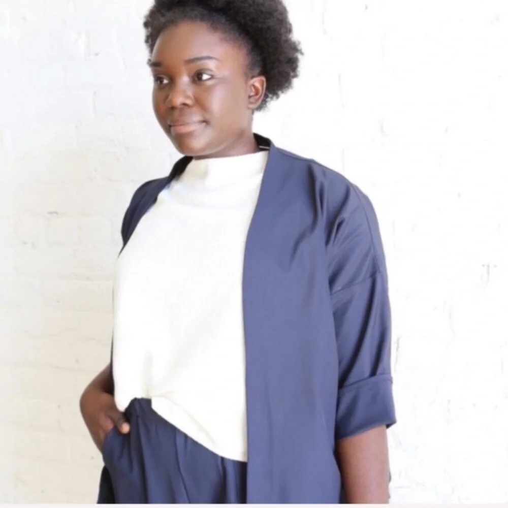 Hackwith Design House Blazer Open Front Jacket NWT